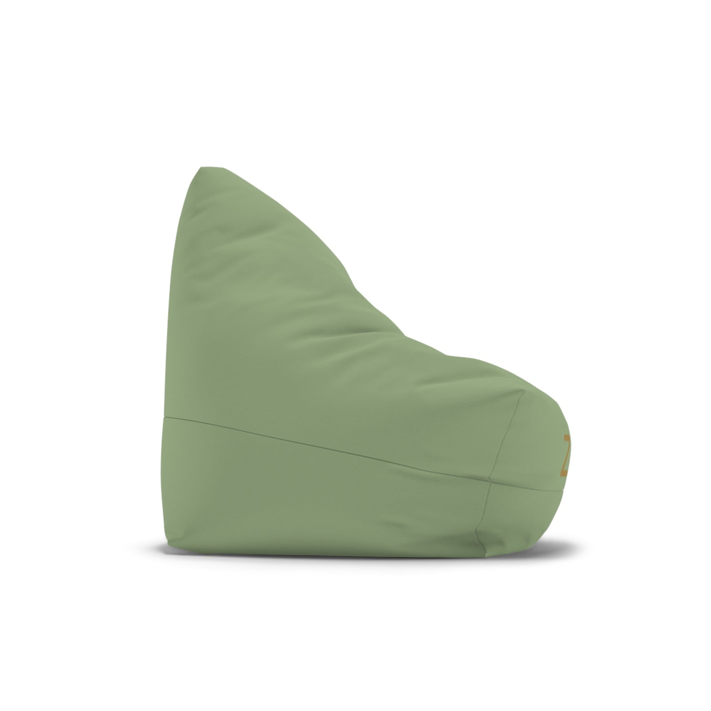 Personalized Green Bean Bag Cover — Custom Name ‘ZARA’ Accent