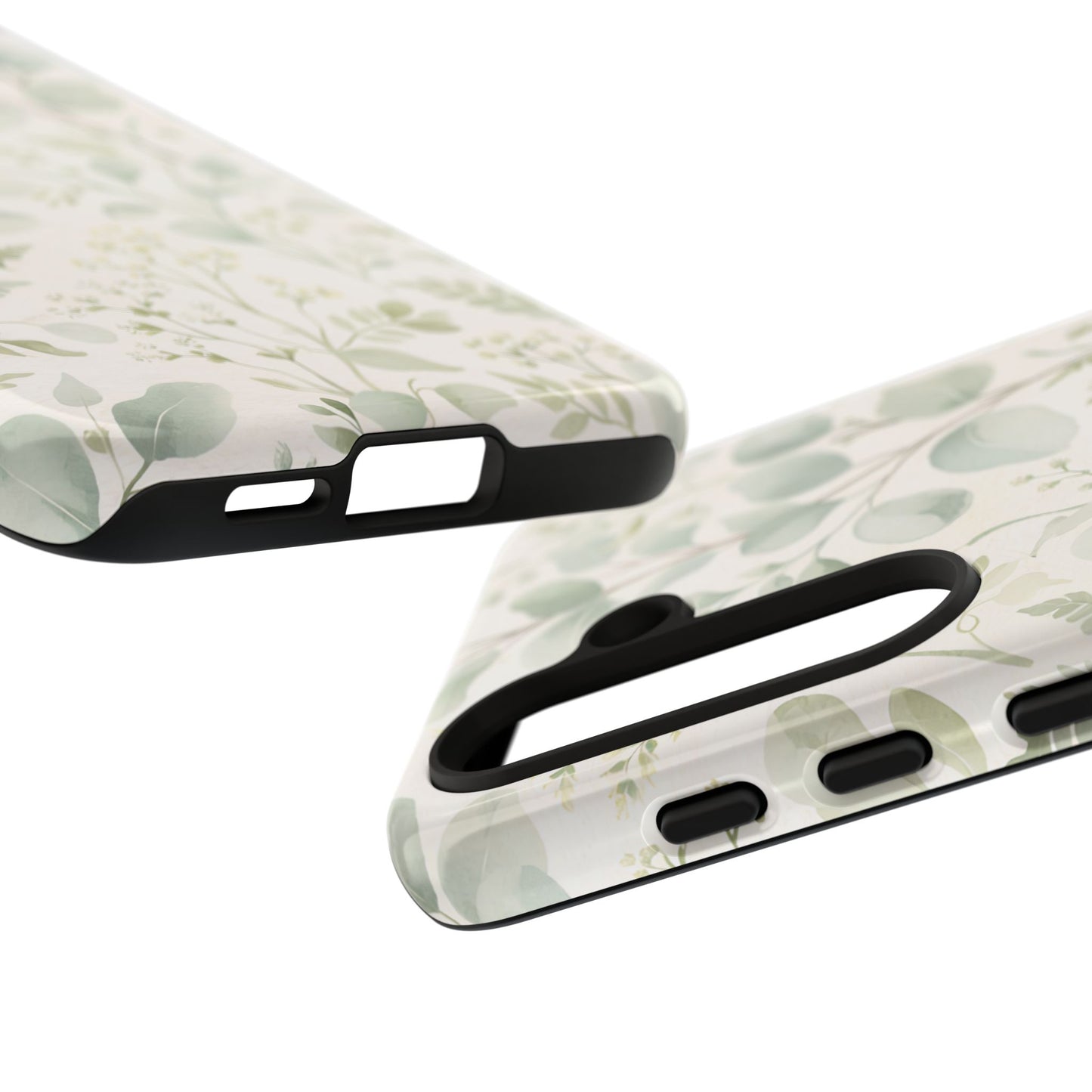 Floral Fern Tough Phone Case — Soft Green Botanical iPhone Cover