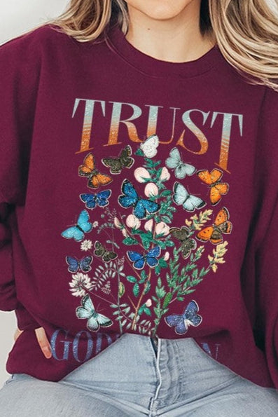 Trust God's Plan Christian Graphic Sweatshirt