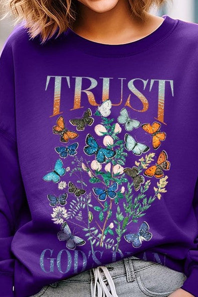 Trust God's Plan Christian Graphic Sweatshirt