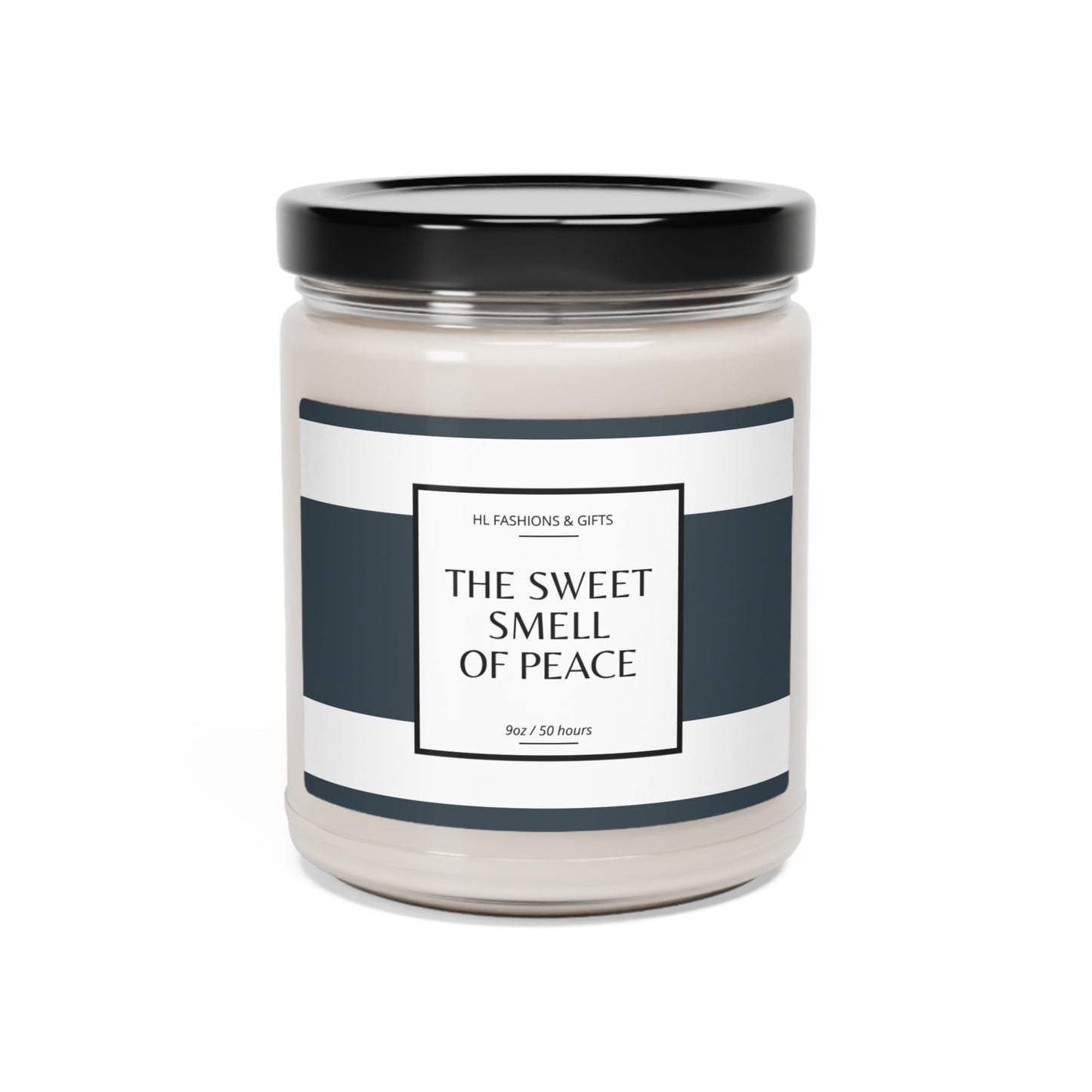 The Sweet Smell of Peace Soy Candle - Charcoal Gray Label