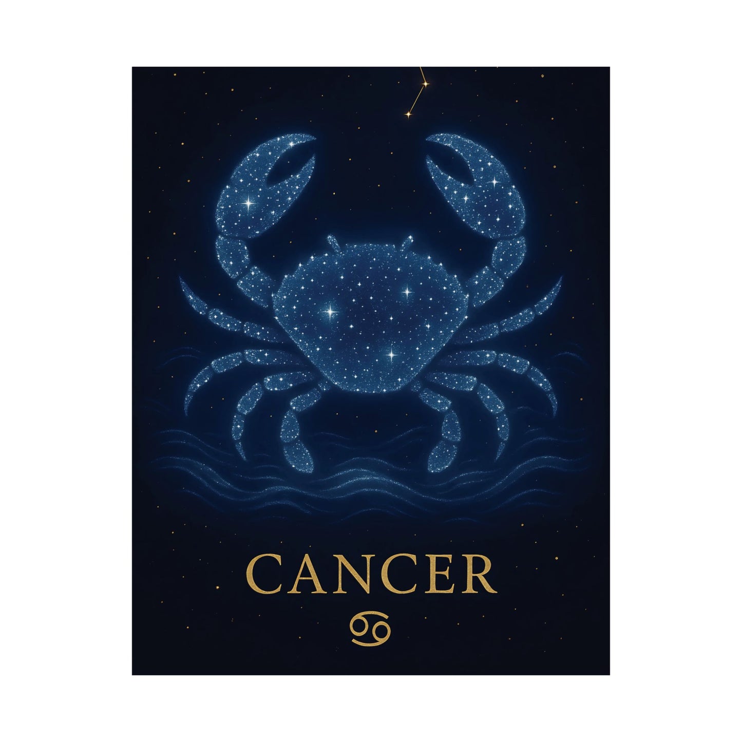 Cancer Zodiac Constellation Matte Poster – Celestial Astrology Wall Art Print (Multiple Sizes)