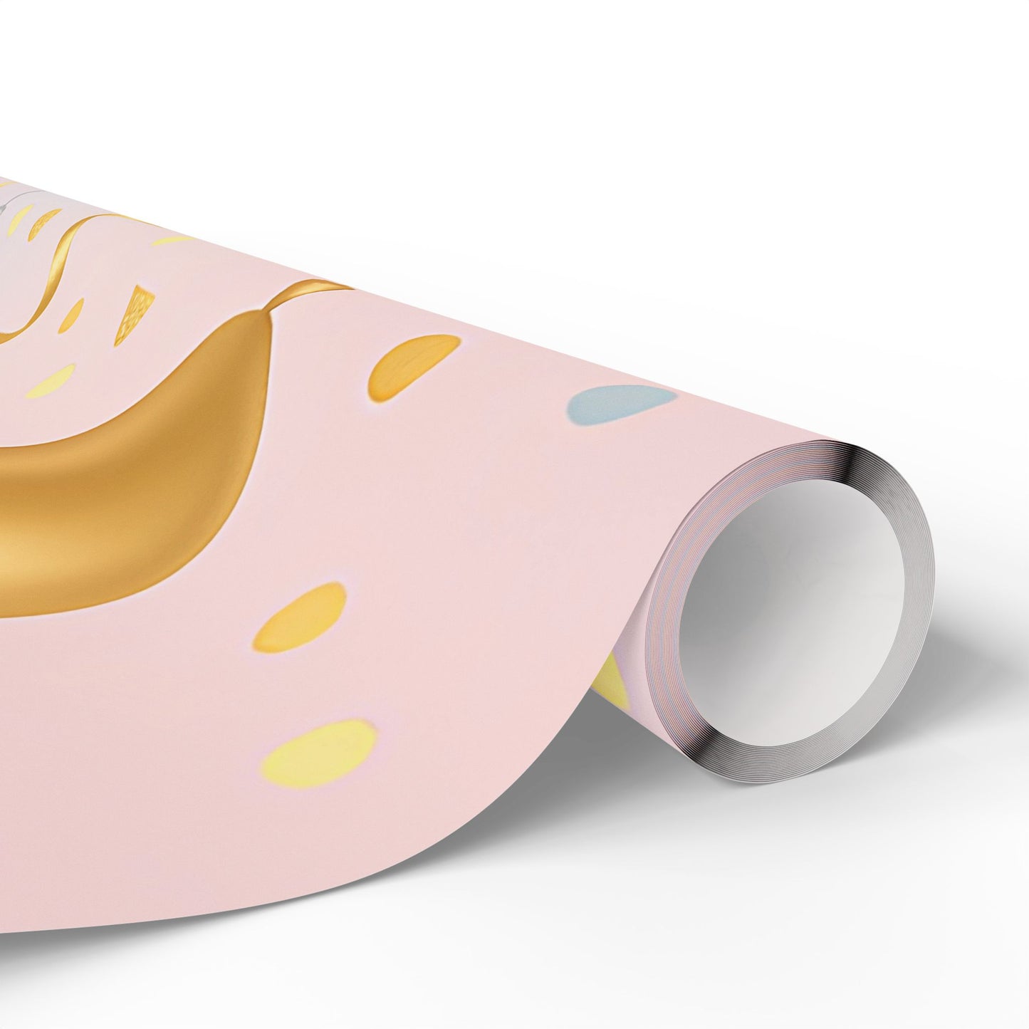 Celebration Balloon Wrapping Paper – Party Gift Wrap with Streamers & Confetti in Glossy or Matte