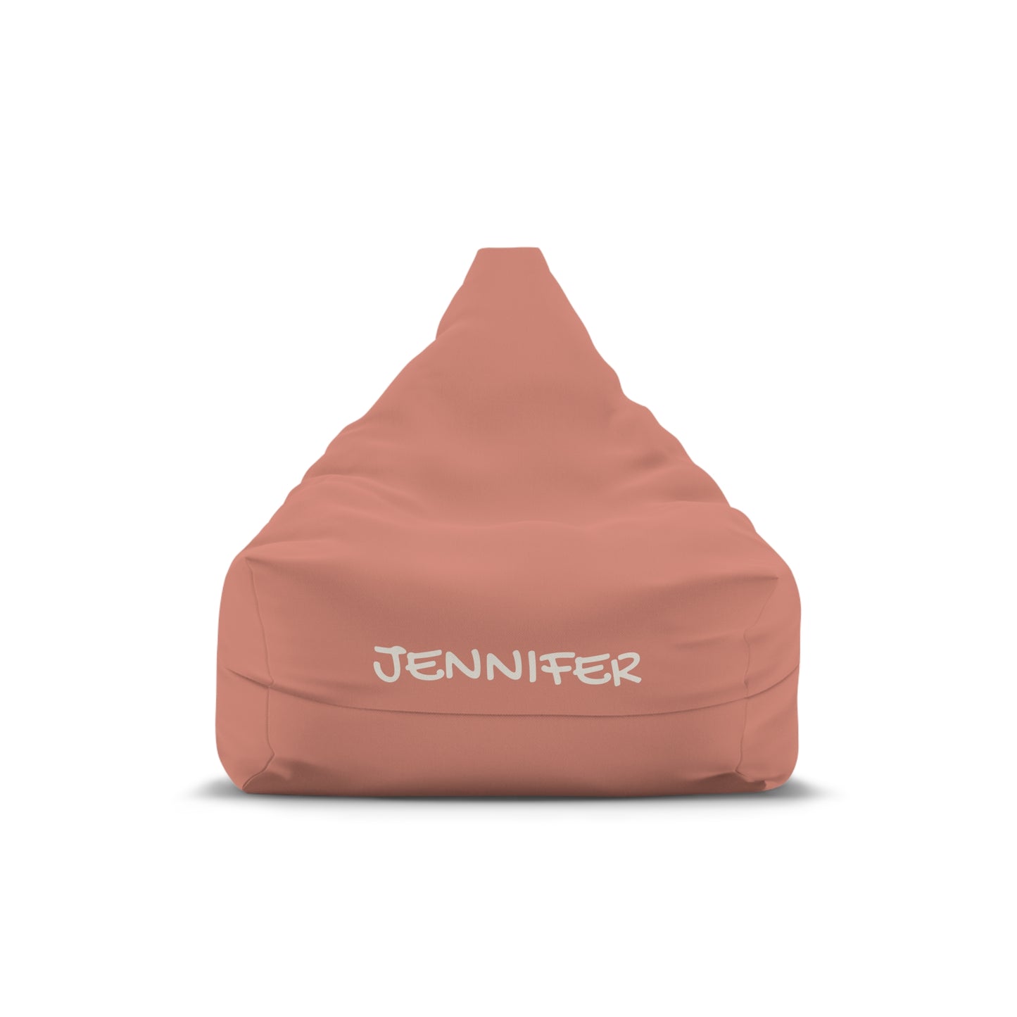 Personalized Bean Bag Cover — Custom Name Coral Lounge Seat