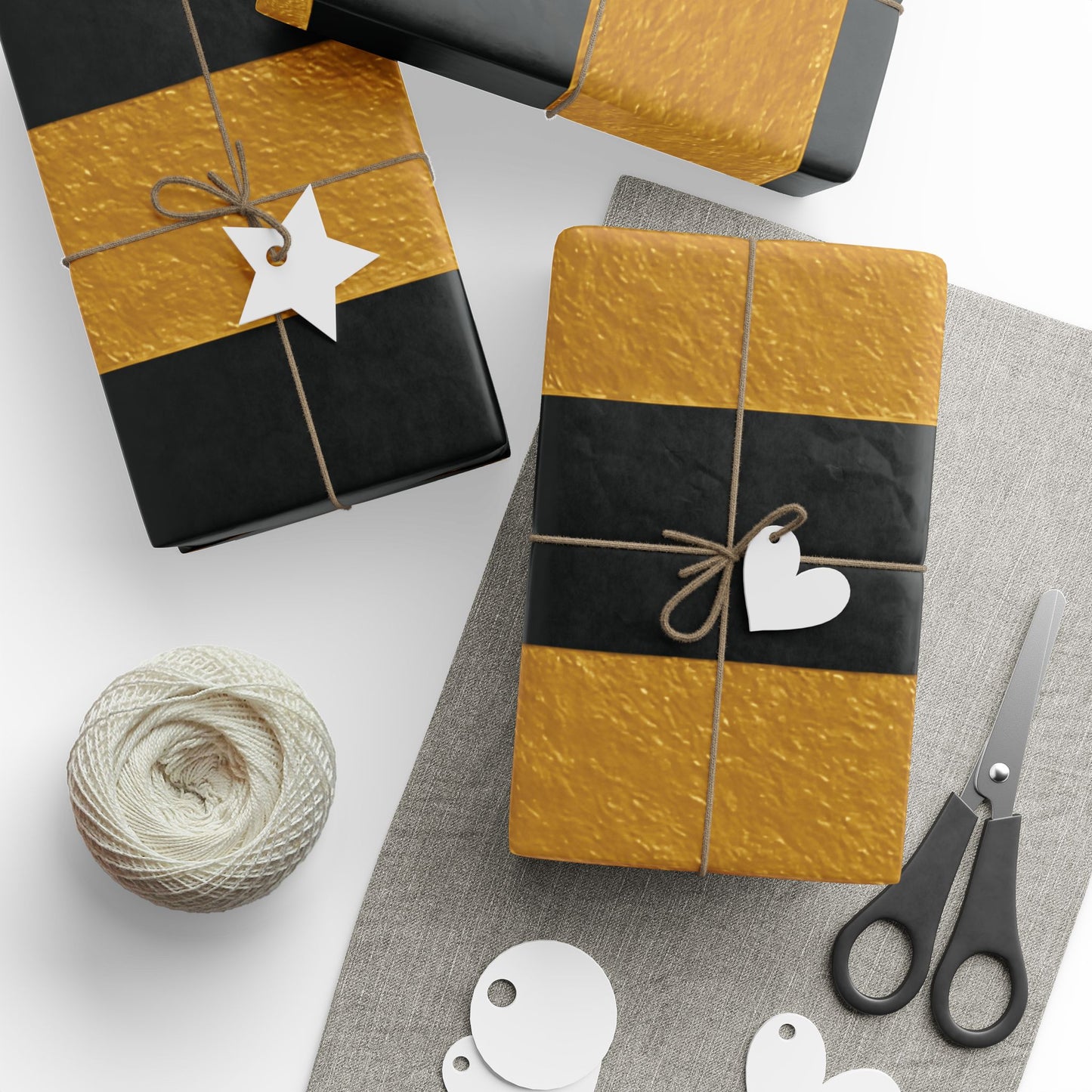 Chic Black & Gold Striped Wrapping Paper – Bold Luxury Gift Wrap