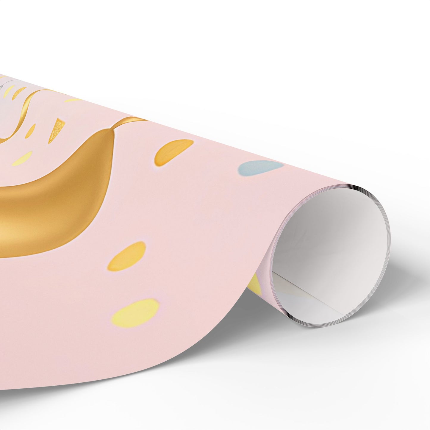 Celebration Balloon Wrapping Paper – Party Gift Wrap with Streamers & Confetti in Glossy or Matte