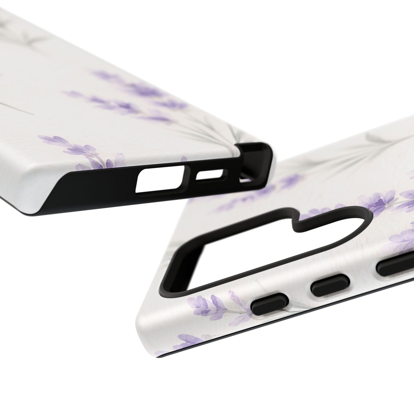 Lavender Floral Phone Case — Protective Tough Case with Purple Botanical Print