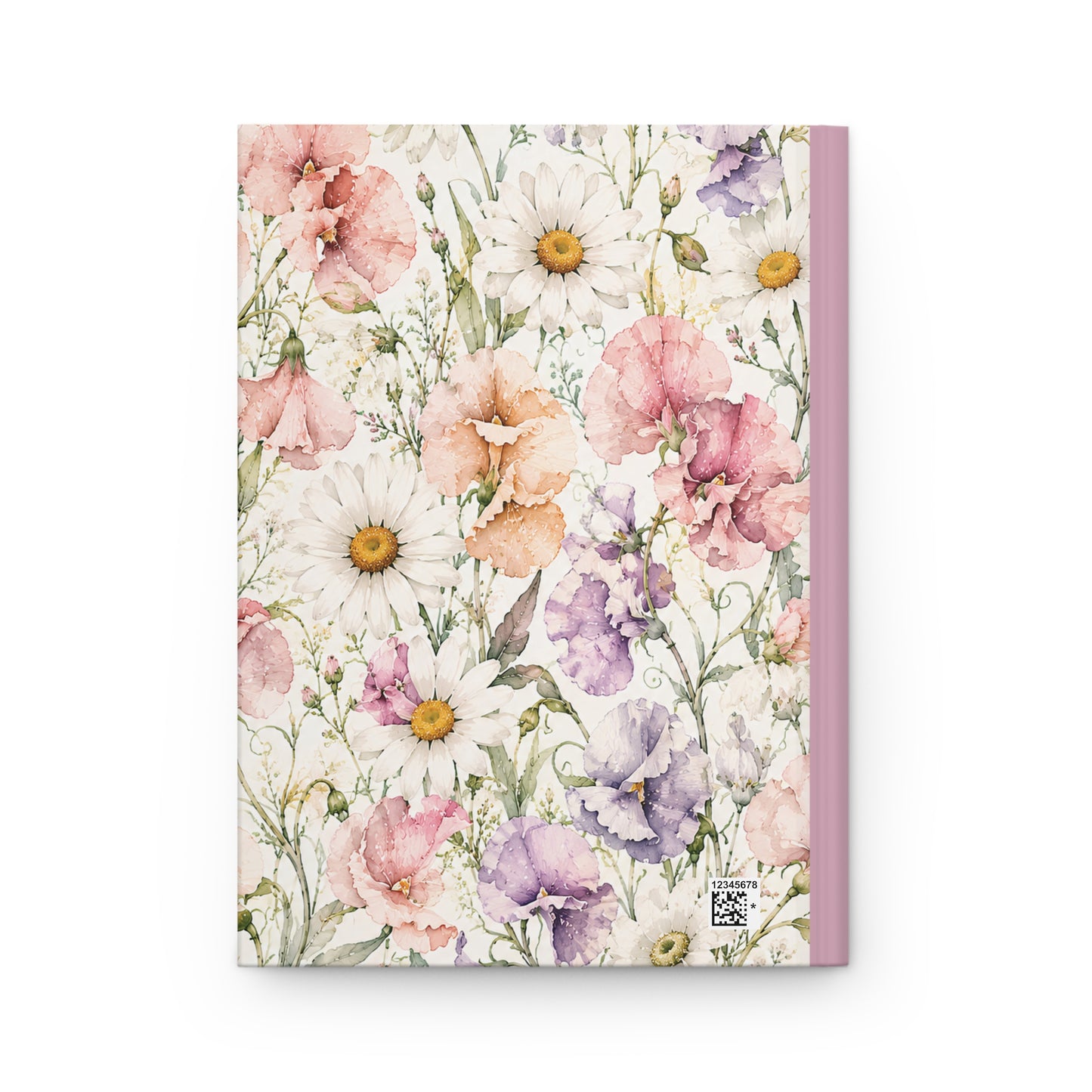 Personalized Floral Hardcover Journal — Watercolor Wildflower Notebook (e.g., "Emma")