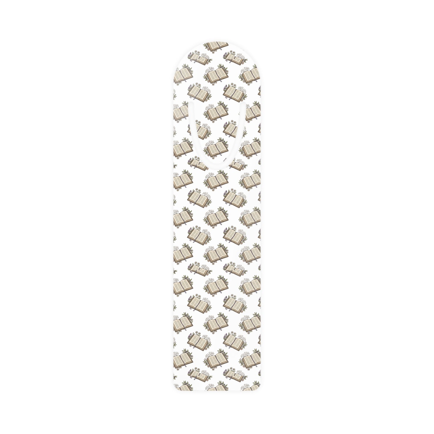 Vintage Open Book Pattern Metal Bookmark — Literary Gift for Readers