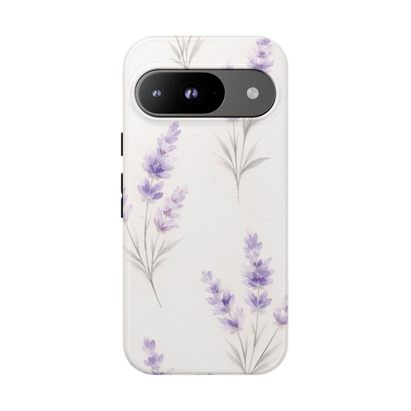 Lavender Floral Phone Case — Protective Tough Case with Purple Botanical Print