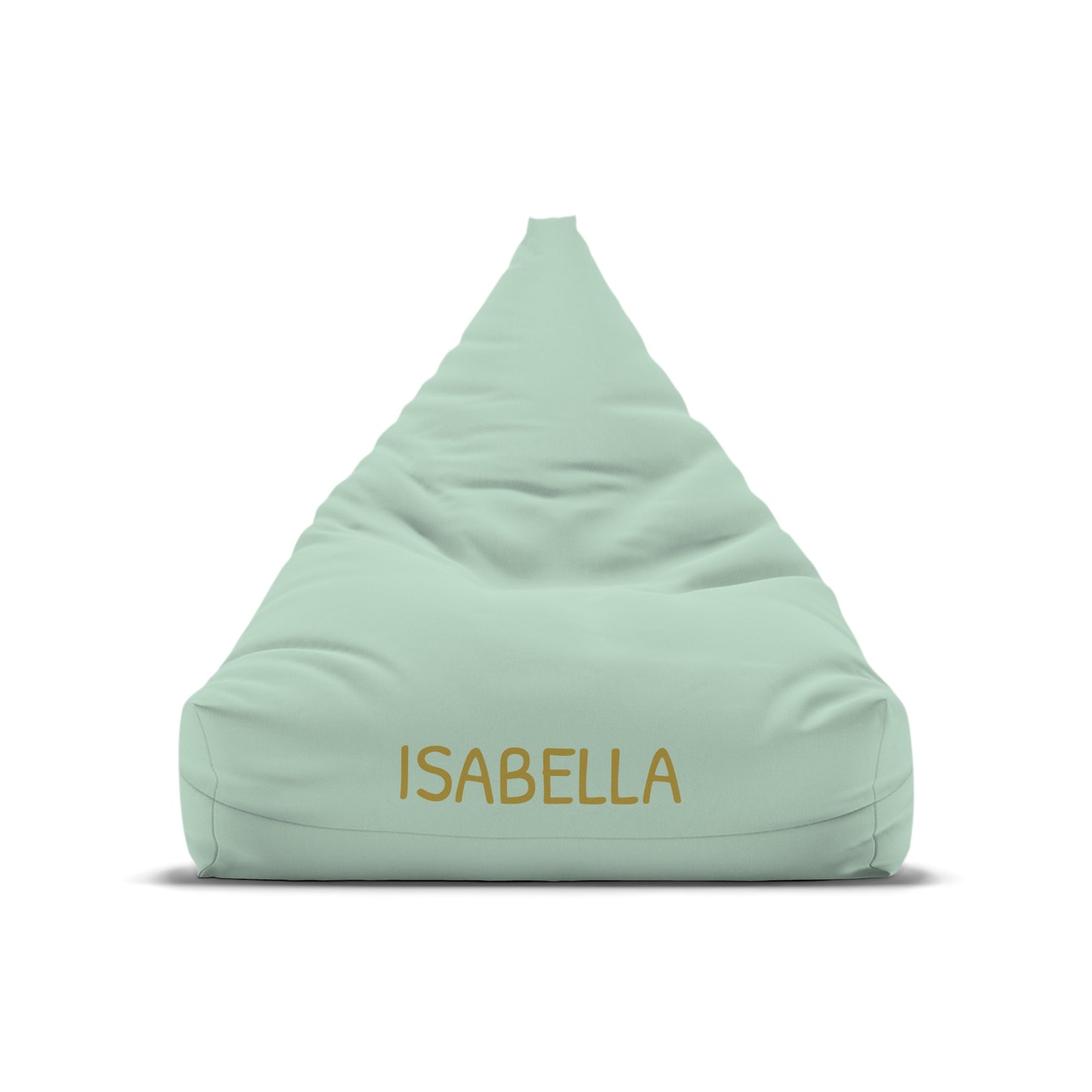 Personalized Mint Bean Bag Cover — Custom Name Accent (e.g., ISABELLA)