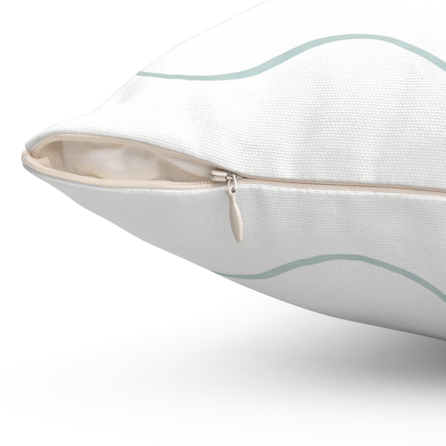 Minimal Wavy Stripe Spun Polyester Throw Pillow — Coastal Modern Decorative Cushion