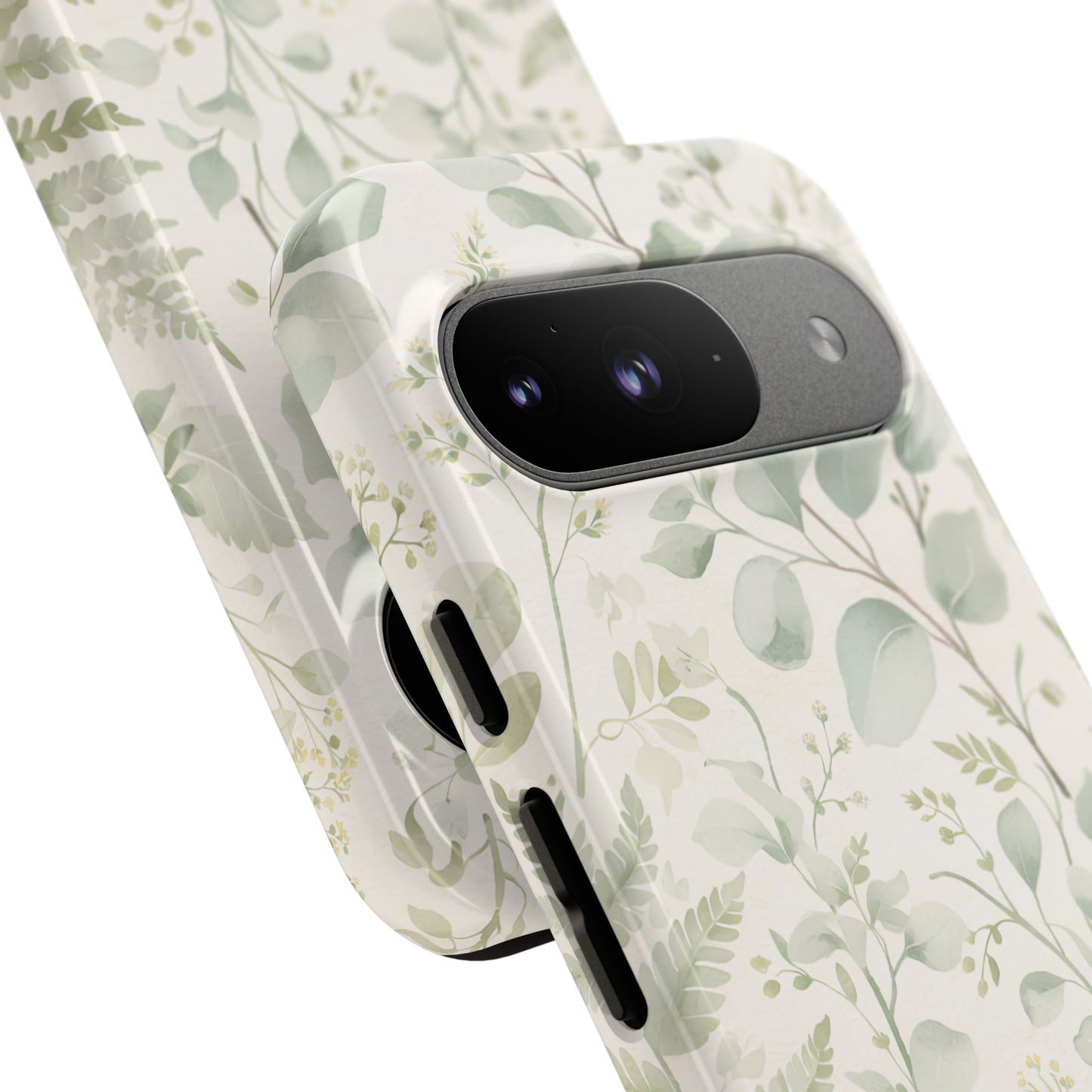 Floral Fern Tough Phone Case — Soft Green Botanical iPhone Cover