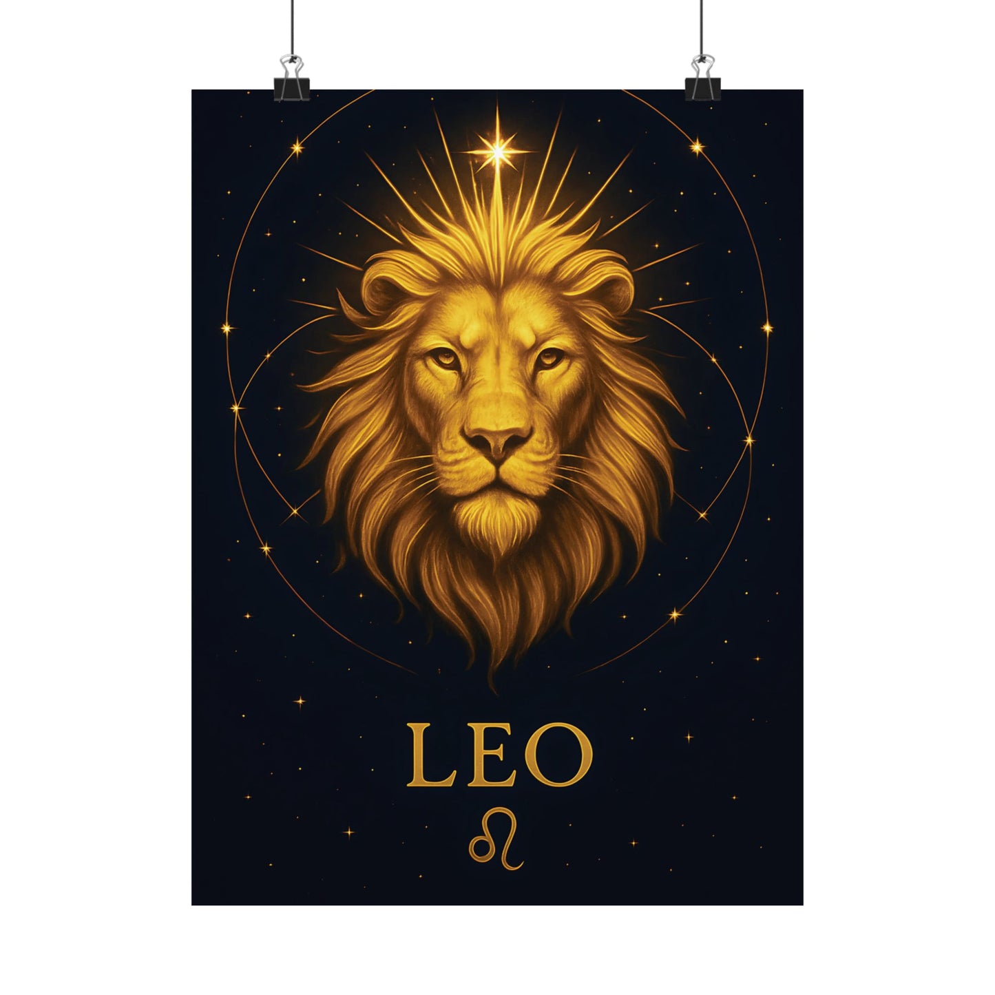 Leo Zodiac Constellation Matte Poster – Celestial Lion Astrology Wall Art Print (Multiple Sizes)