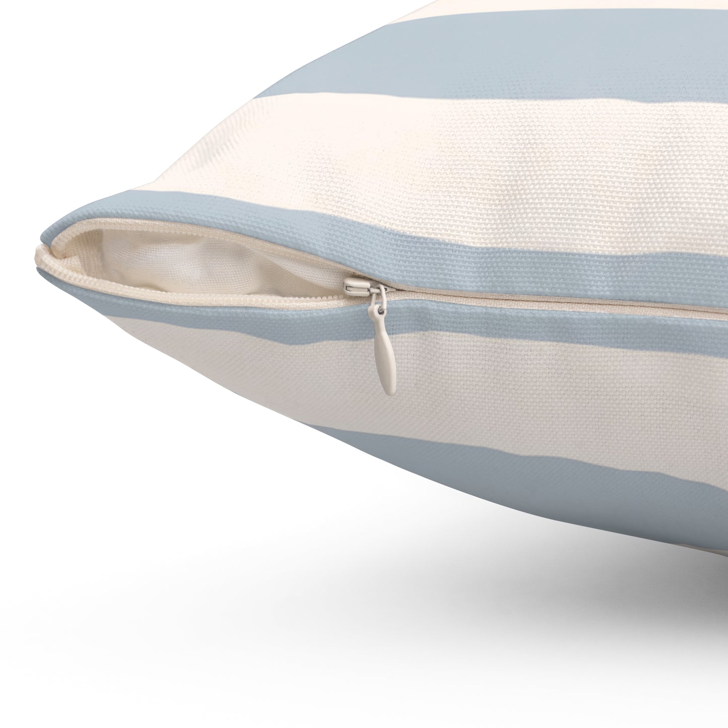 Coastal Blue Striped Square Pillow