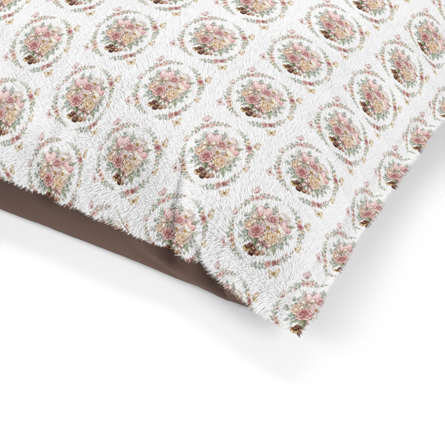 Floral Rose Wreath Pet Bed