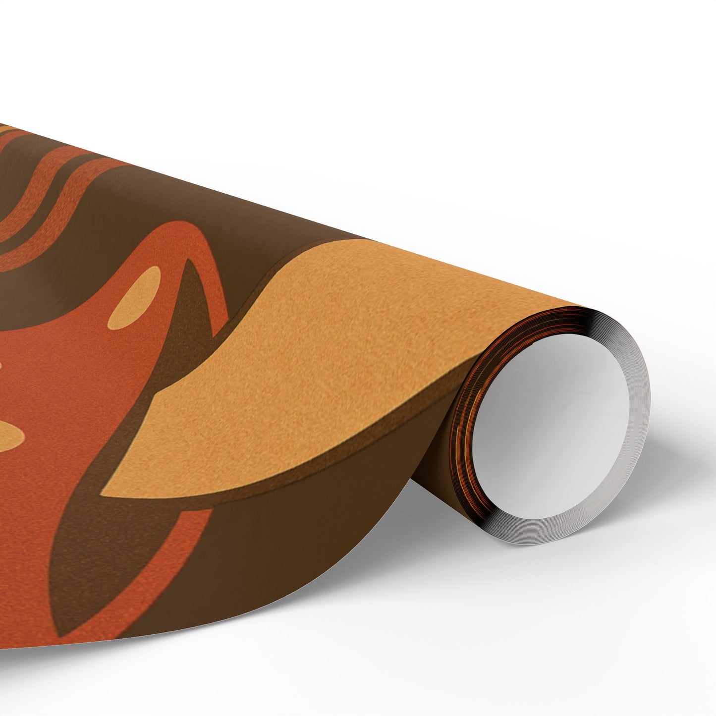 Groovy Retro Mushrooms & Flowers Wrapping Paper – 70s Style Earth Tone Gift Wrap