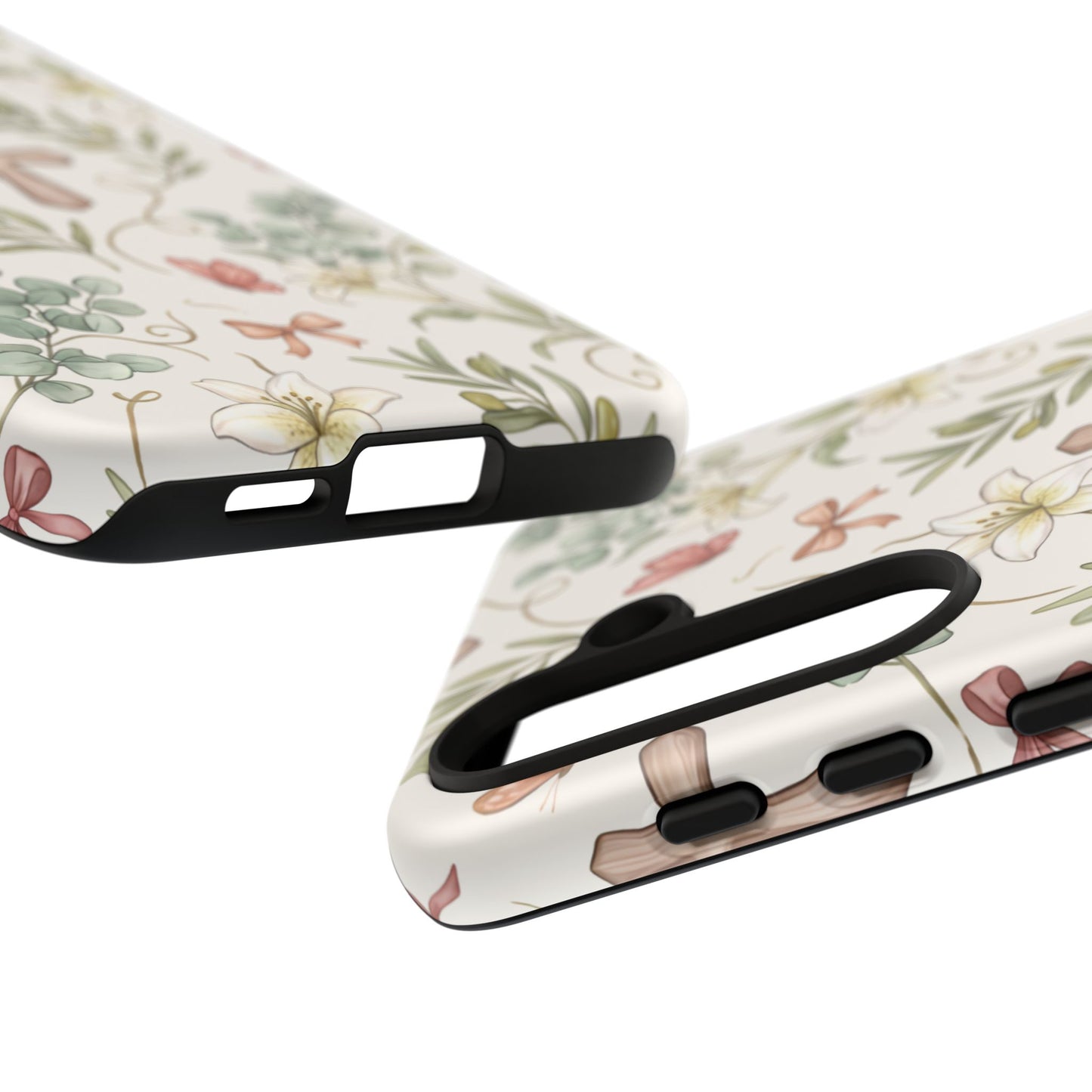Floral Cross Tough Phone Case – Faith-Inspired Protective iPhone Cover