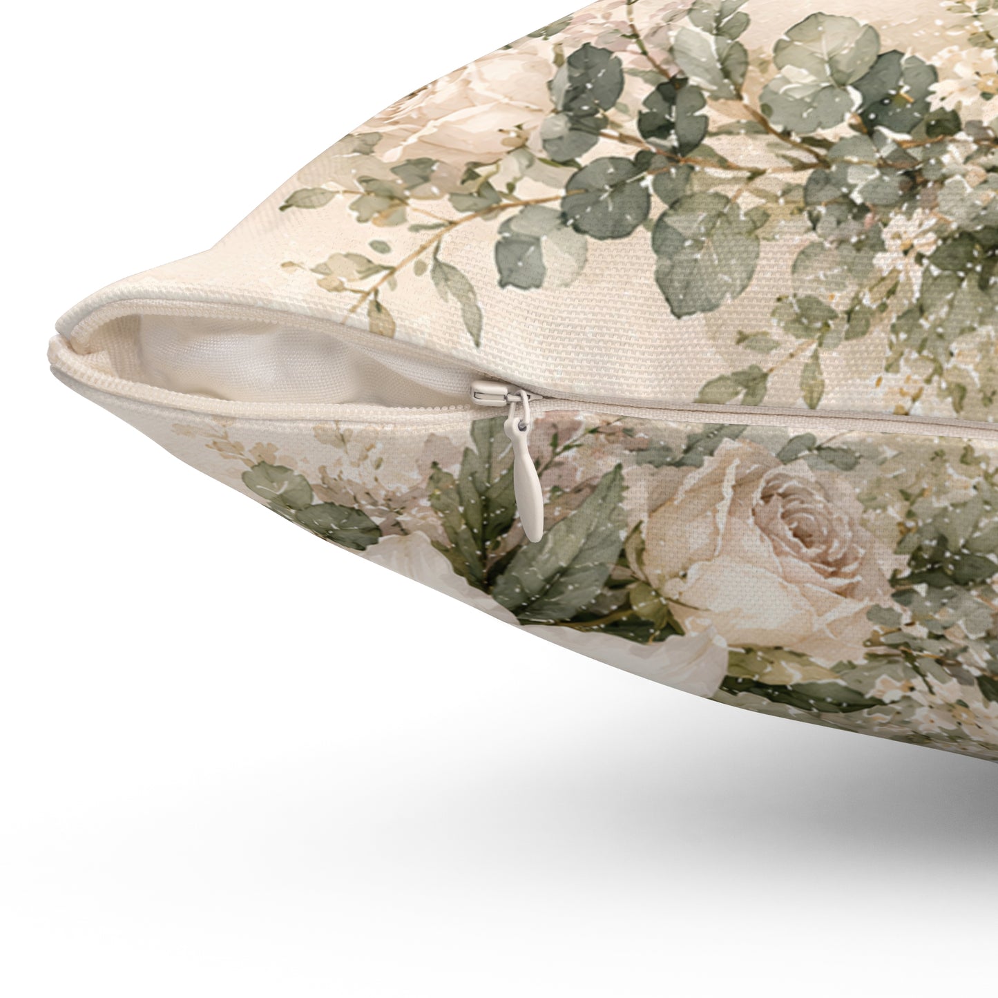 Christian Floral Cross Pillow — "I Can Do All Things Through Christ" Inspirational Decorative Cushion