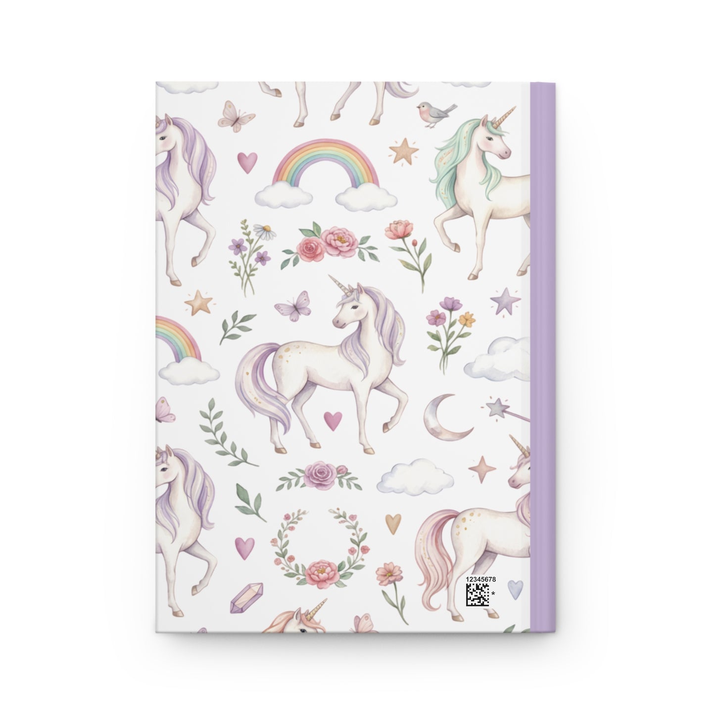 Unicorn Floral Hardcover Journal — Rainbow Magic Notebook