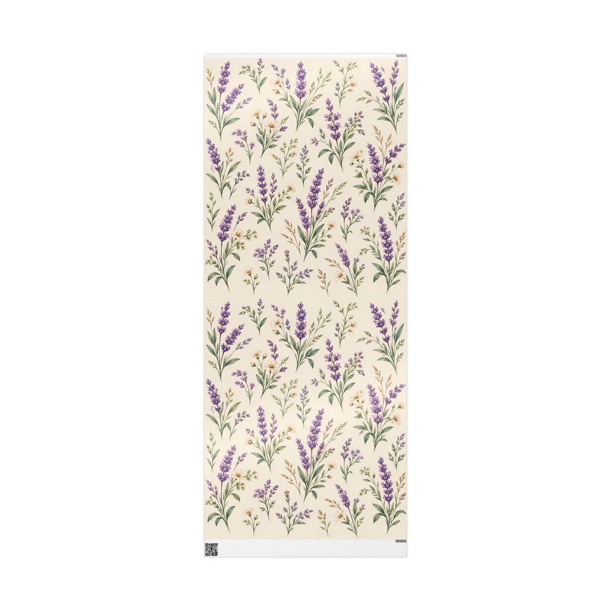 Lavender & Daisy Floral Wrapping Paper Roll — Botanical Gift Wrap for Birthdays, Weddings & Spring Celebrations