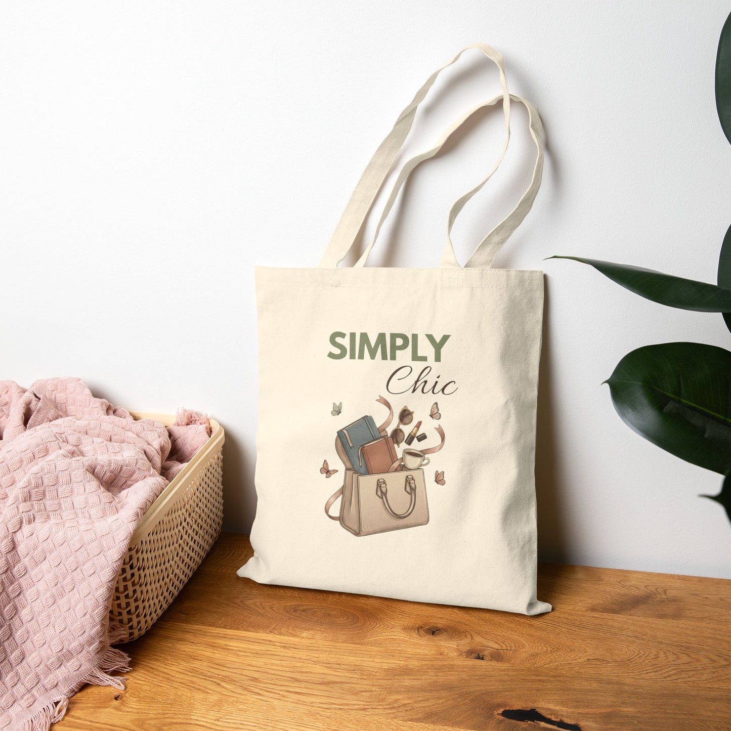 Tote Bag — "Simply Chic" Canvas Tote | Stylish Everyday Reusable Bag