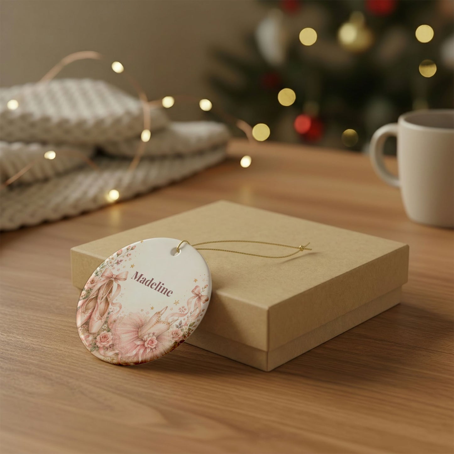 Personalized Ballet Ornament — Ceramic Dance Recital Keepsake with Name