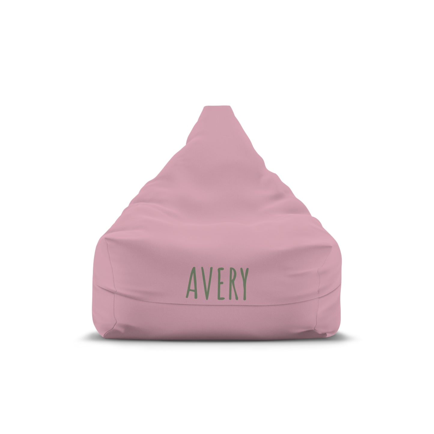 Personalized Pink Bean Bag Cover — Custom Name Avery Kids Lounger