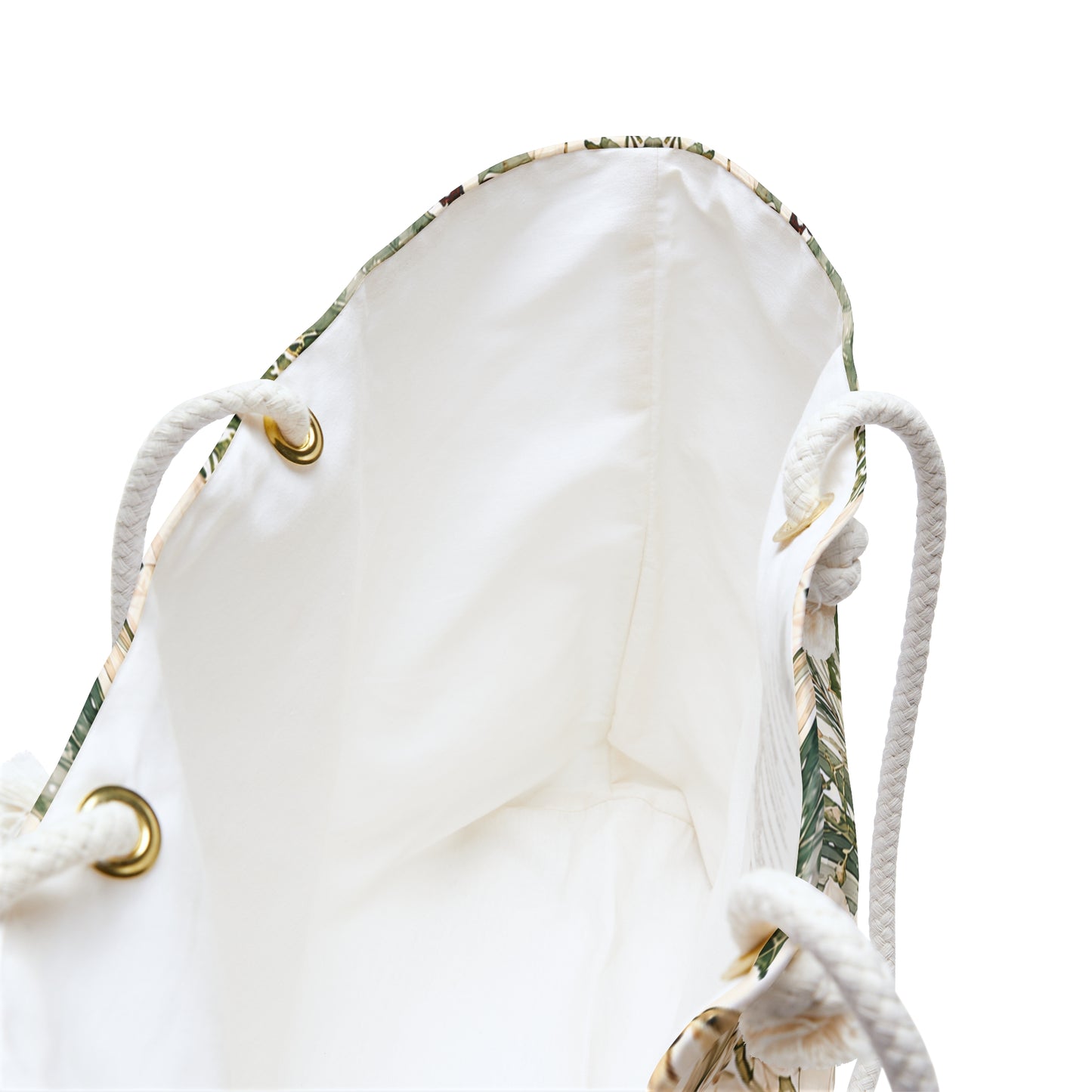 Floral Winter Weekender Bag – White Narcissus & Holly Travel Tote