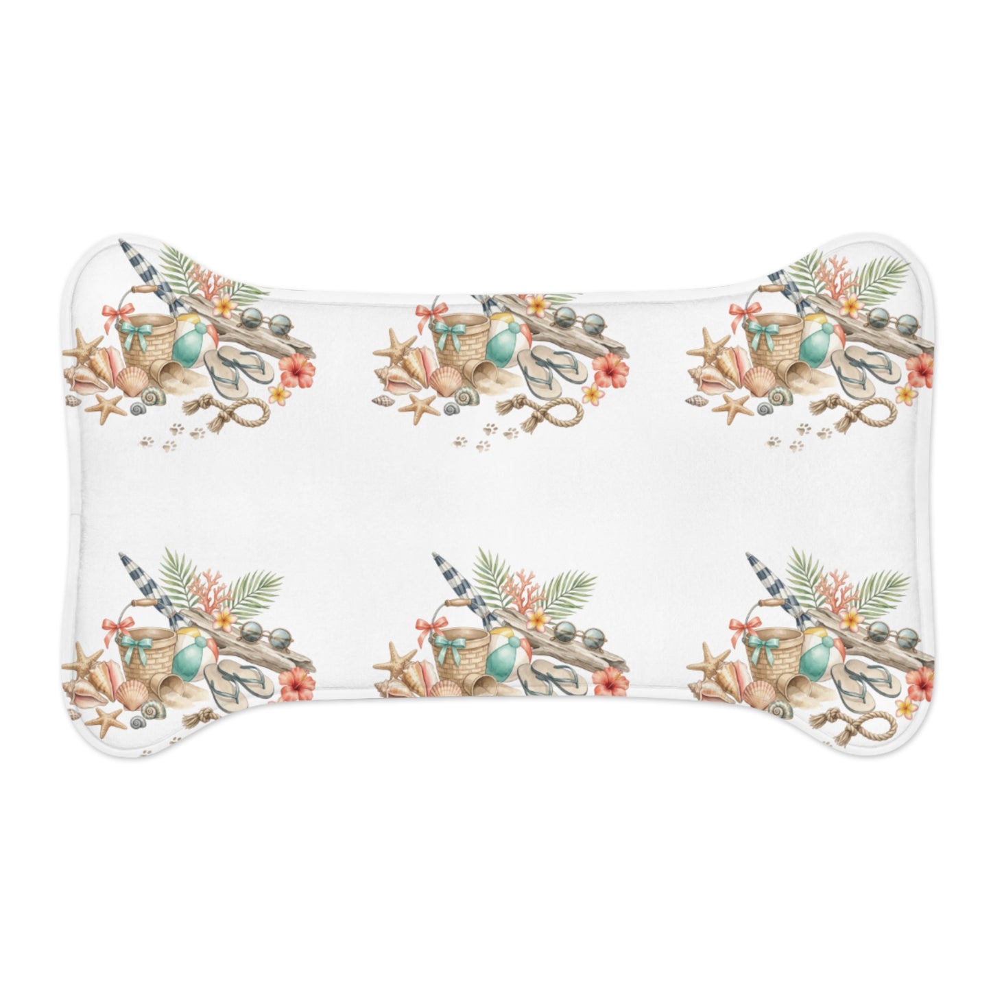 Coastal Seashell Pet Feeding Mat — Beachy Paw Placemat for Dogs & Cats