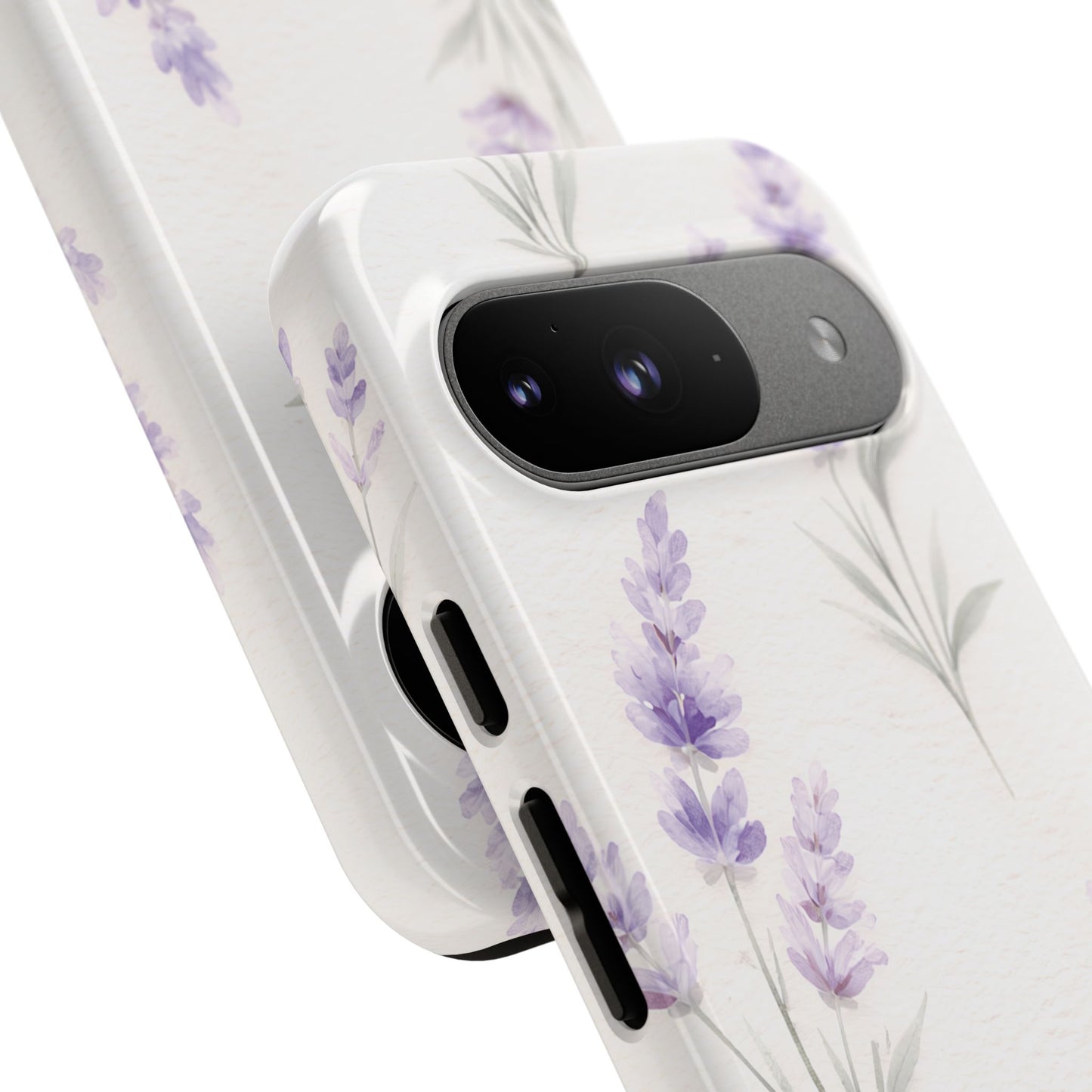 Lavender Floral Phone Case — Protective Tough Case with Purple Botanical Print