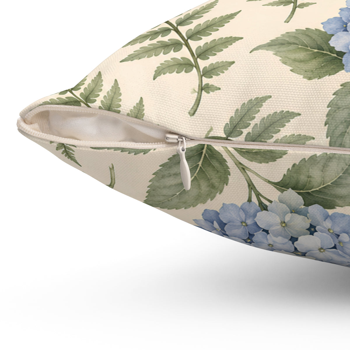 Hydrangea Fern Decorative Pillow