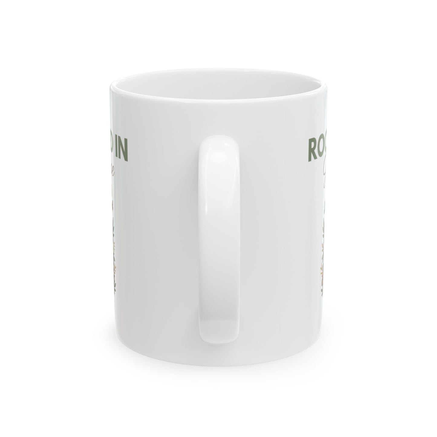 Rooted in Grace Floral Ceramic Mug 11oz & 15oz — Faith Gift