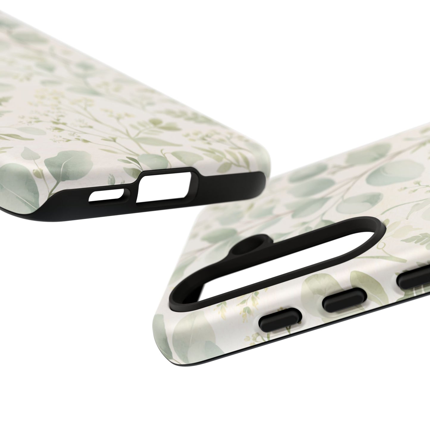 Floral Fern Tough Phone Case — Soft Green Botanical iPhone Cover