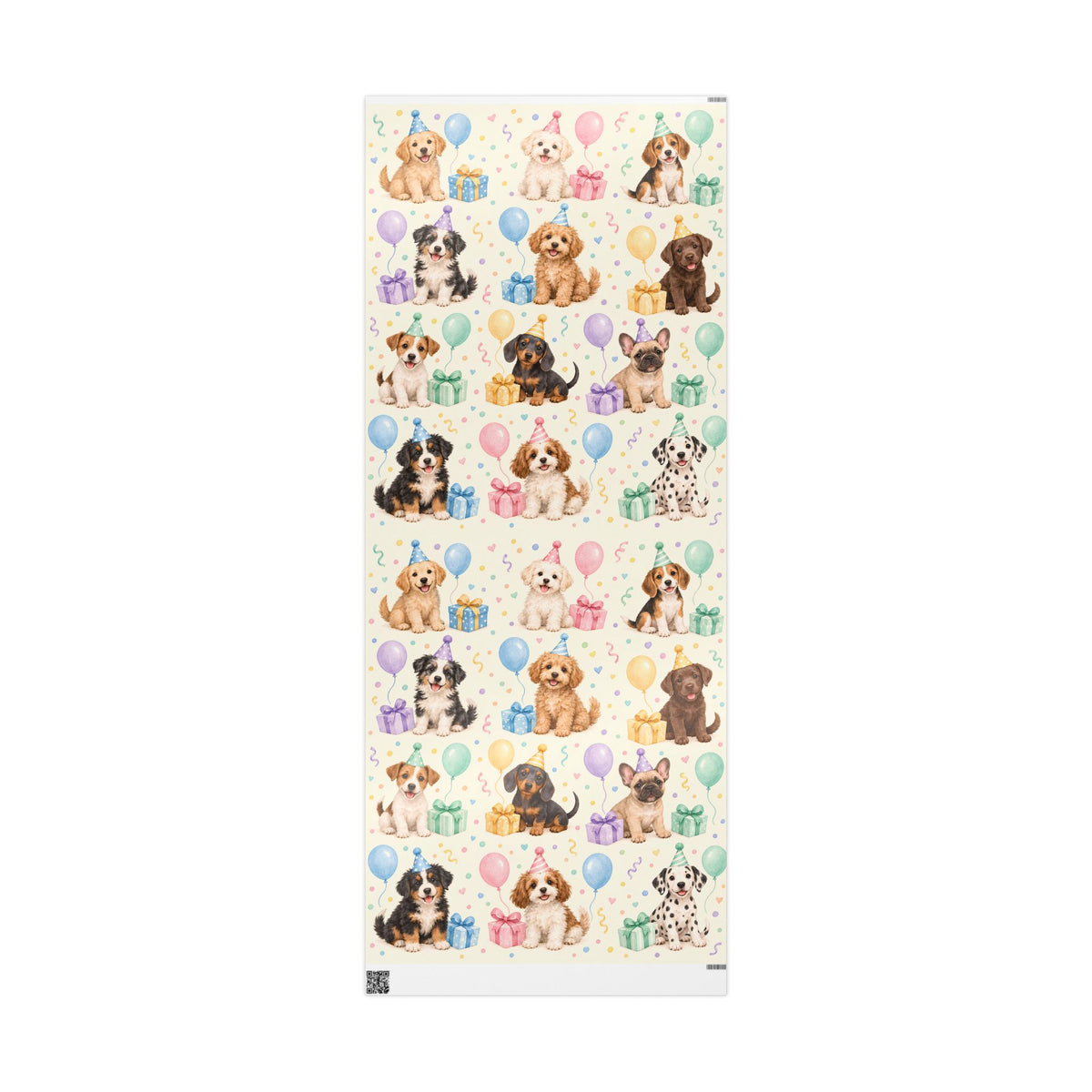 Dog Birthday Wrapping Paper — Cute Puppy Party Gift Wrap