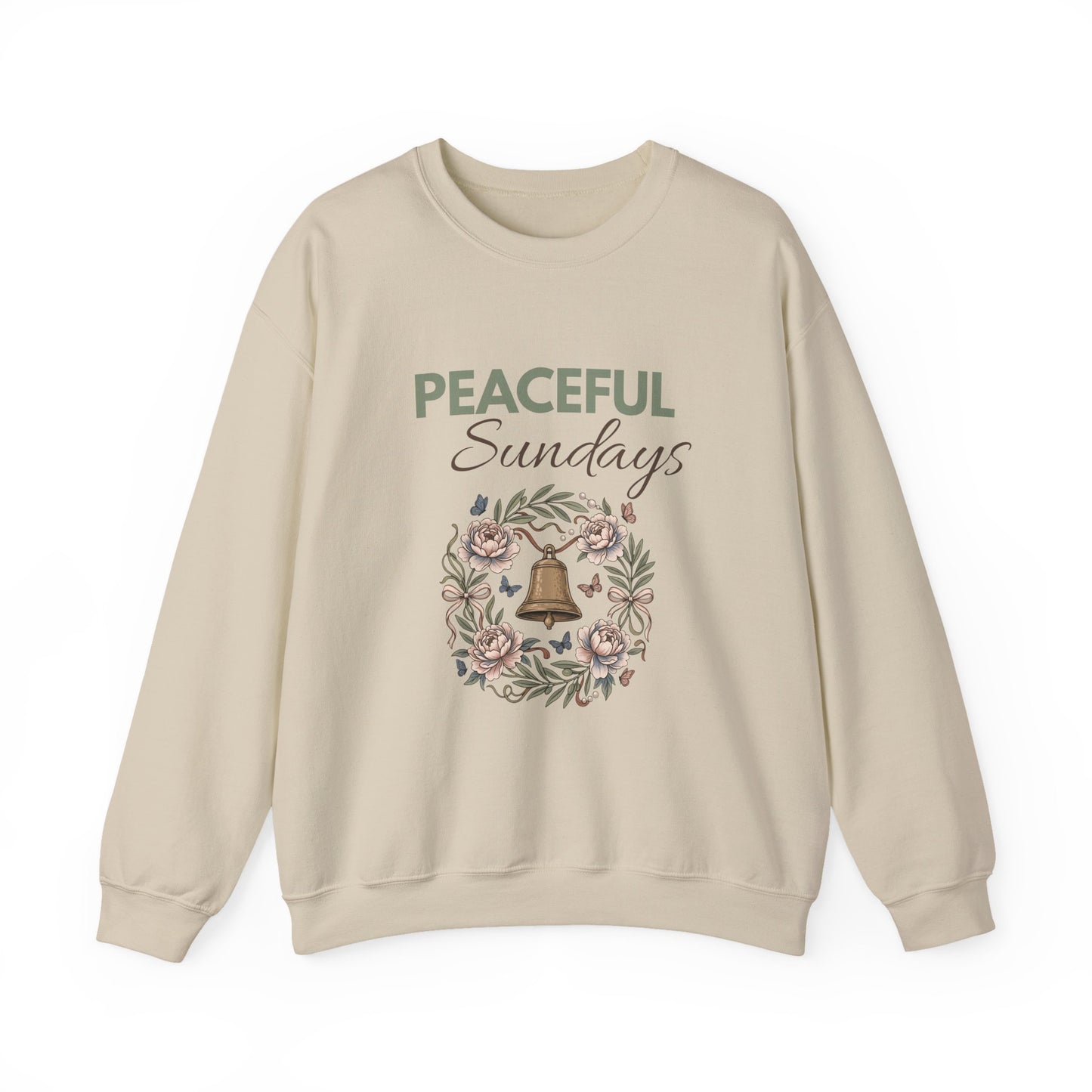 Peaceful Sundays Sweatshirt — Floral Bell Cozy Crewneck