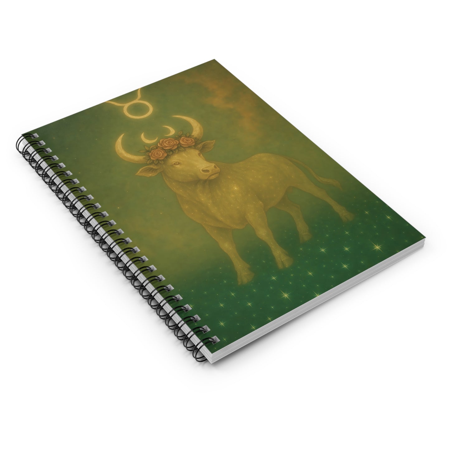 Taurus Zodiac Galaxy Spiral Notebook – Celestial Bull Astrology Journal (6" x 8", 118 Pages)