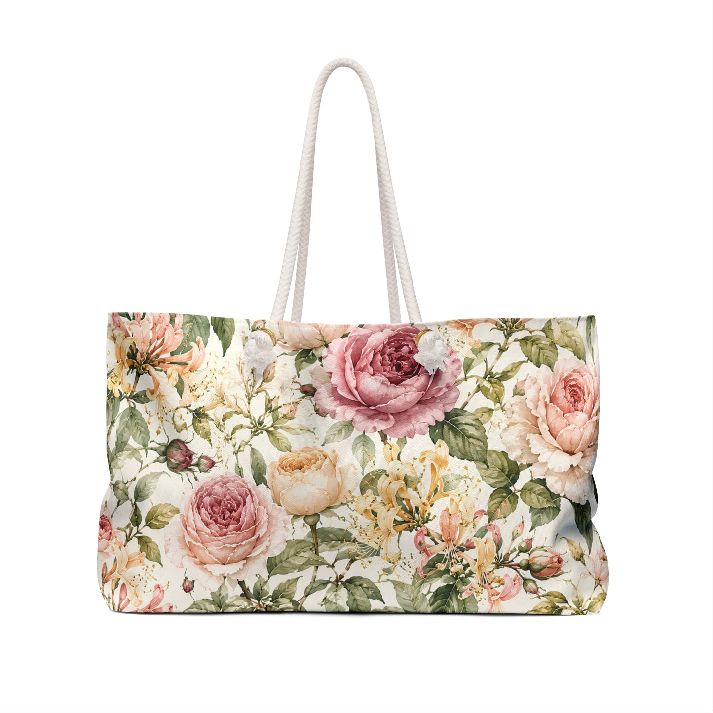 Floral Weekender Bag — Vintage Rose Travel Tote