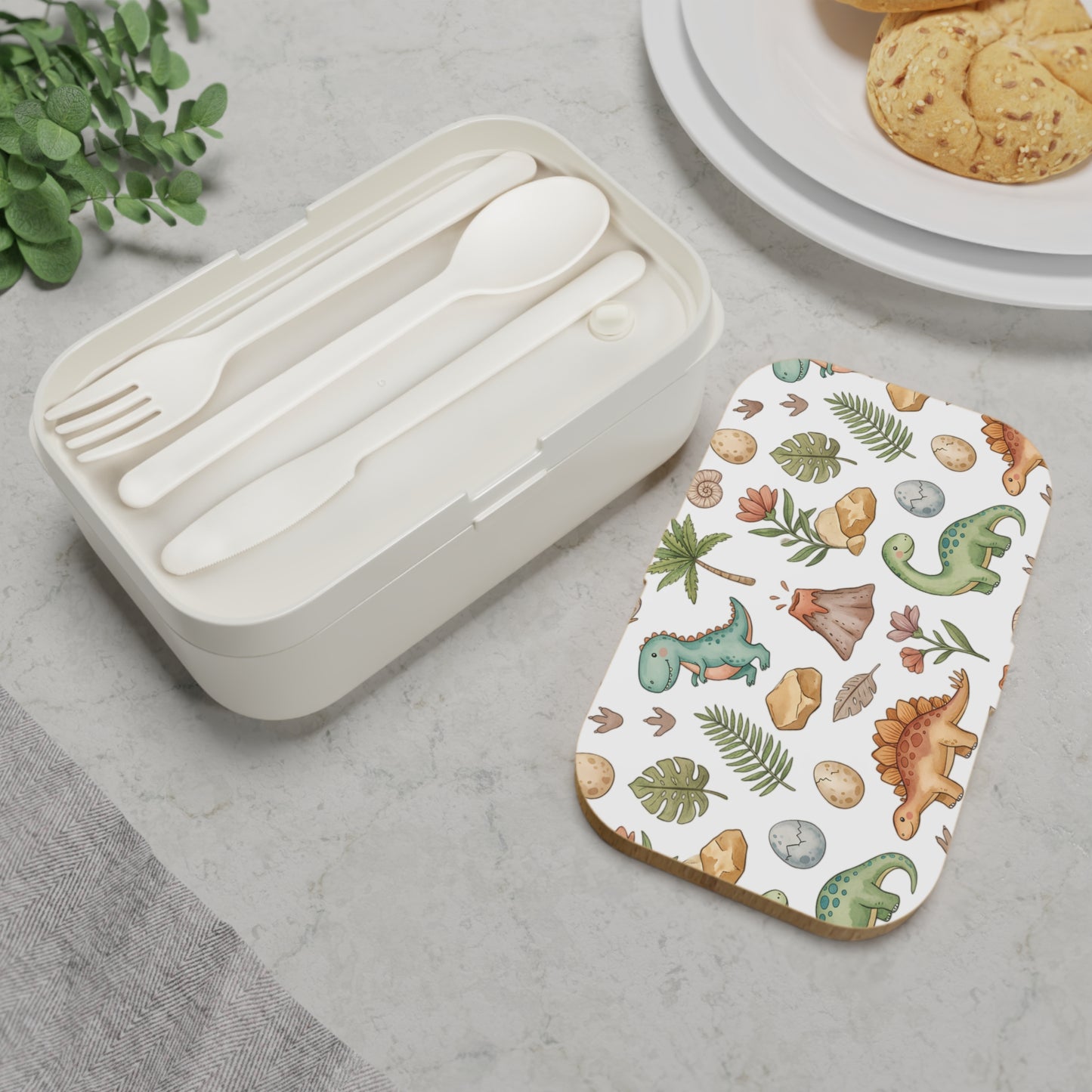 Kids Dinosaur Bento Lunch Box – Cute Dino Pattern for School, Picnics & Snacks