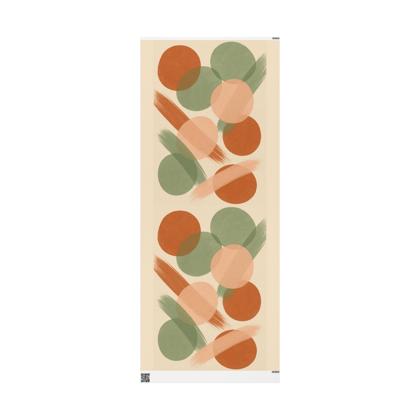 Modern Abstract Earth Tone Wrapping Paper – Terracotta, Sage & Peach Circles