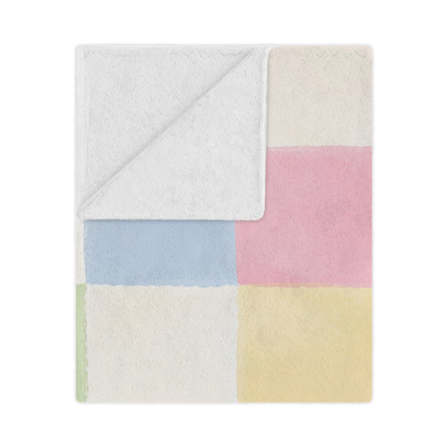 Pastel Checkered Minky Blanket — Soft Plush Throw for Nursery, Kids & Cozy Home