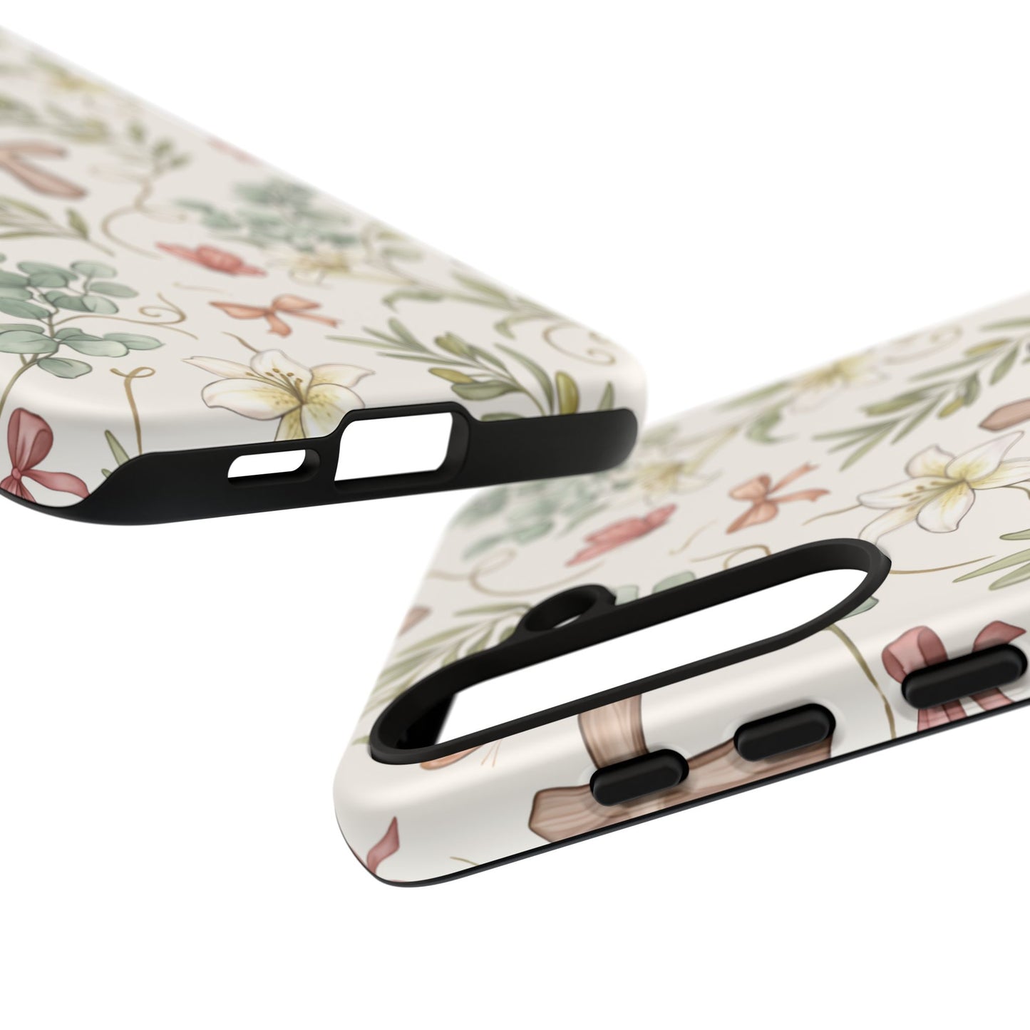 Floral Cross Tough Phone Case – Faith-Inspired Protective iPhone Cover