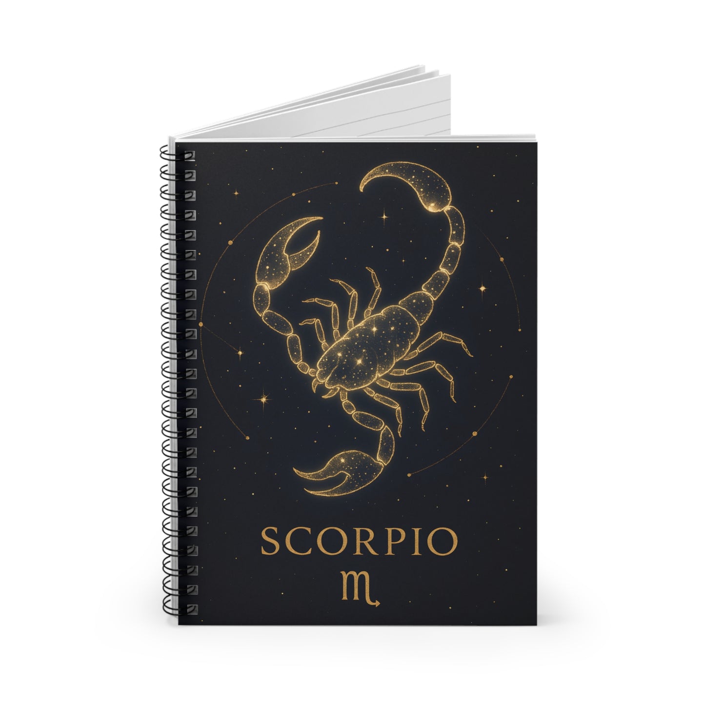 Scorpio Zodiac Galaxy Spiral Notebook – Celestial Astrology Writing Journal (6" x 8", 118 Pages)