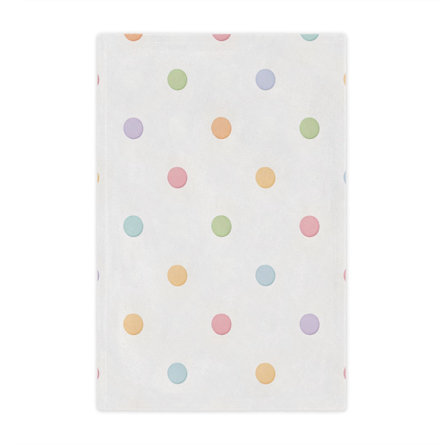 Pastel Polka Dot Minky Blanket — Soft Plush Baby Throw