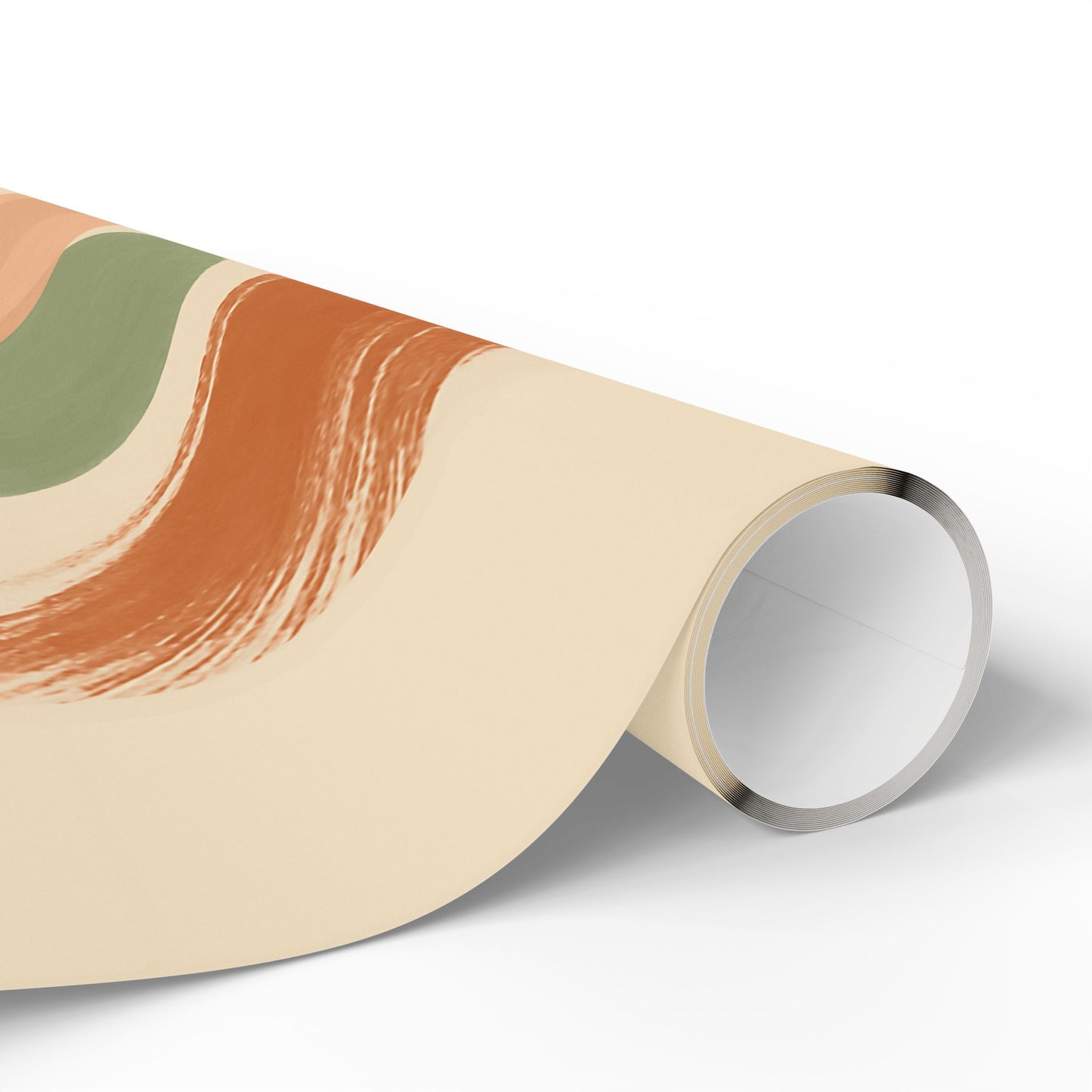 Modern Abstract Earth Tone Wrapping Paper – Terracotta, Sage & Peach Circles
