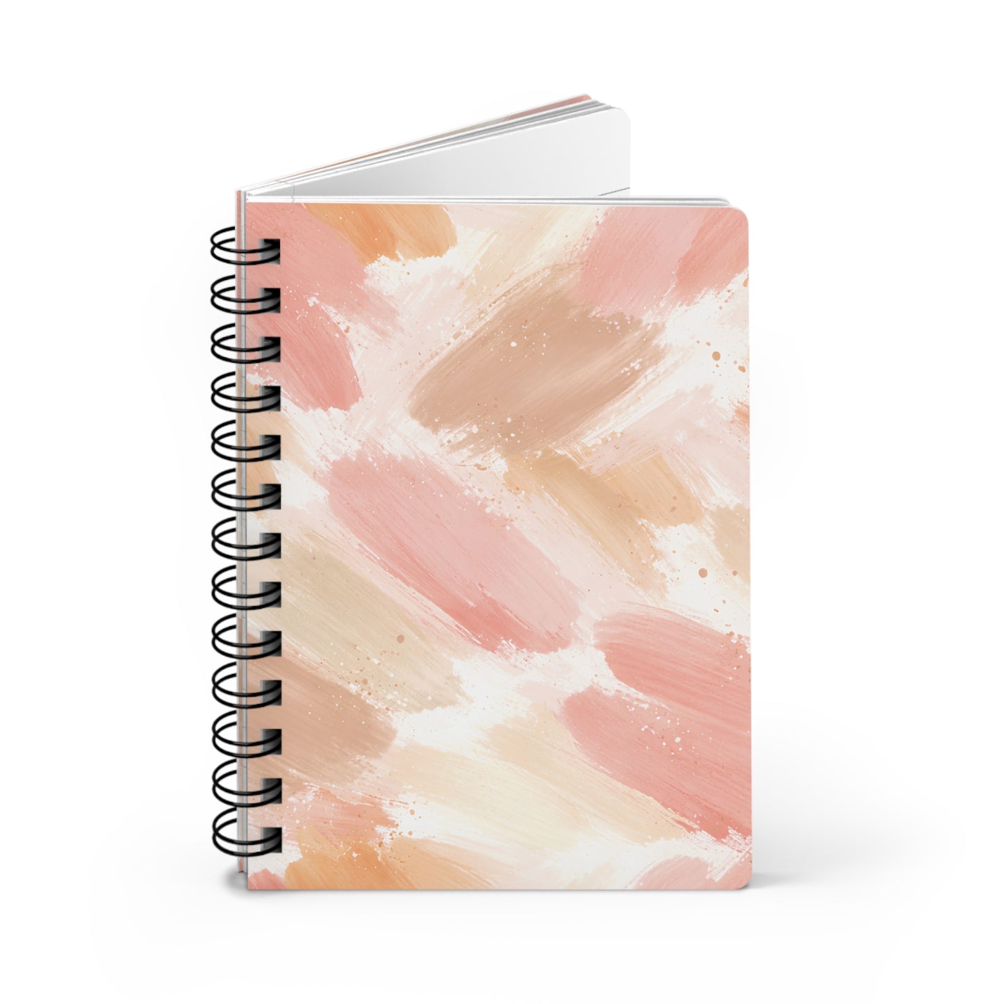 Blush Brushstroke Spiral Journal
