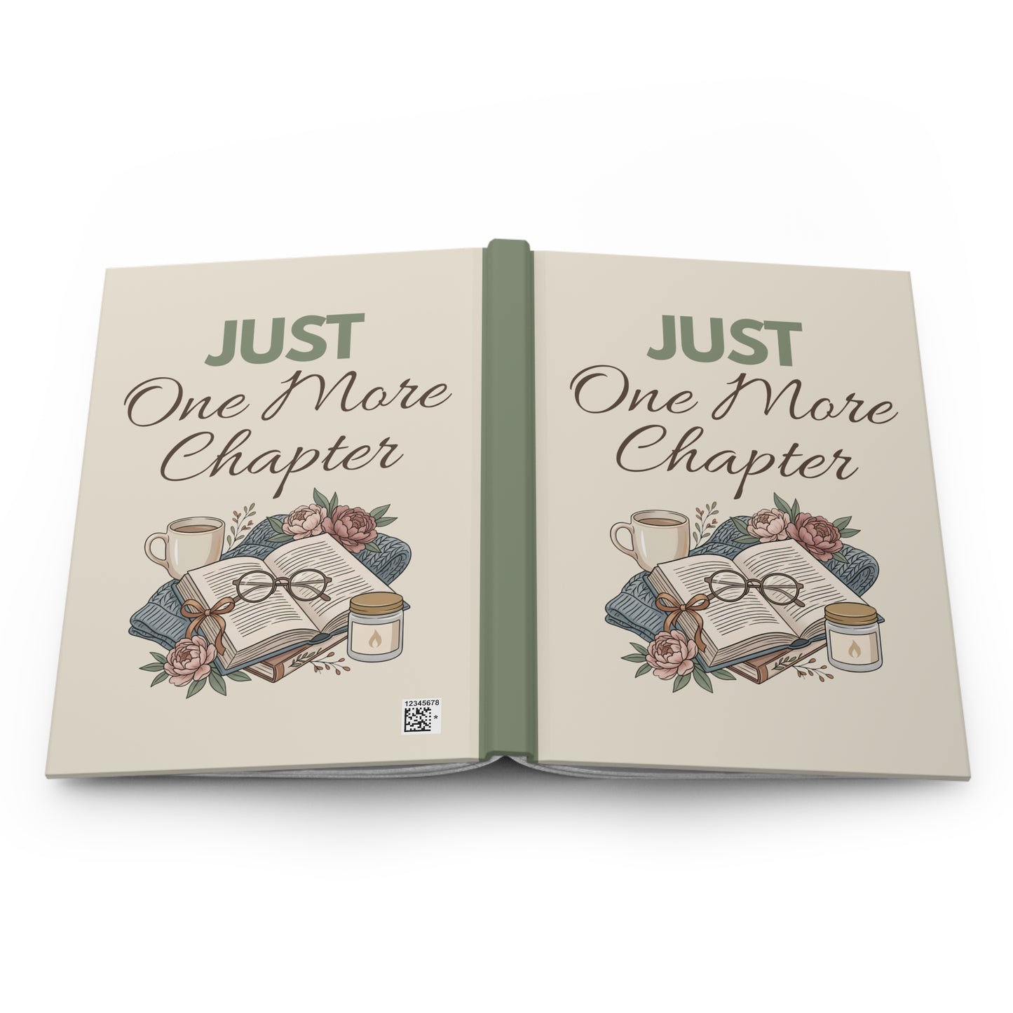 Journal — "Just One More Chapter" Hardcover Notebook for Book Lovers