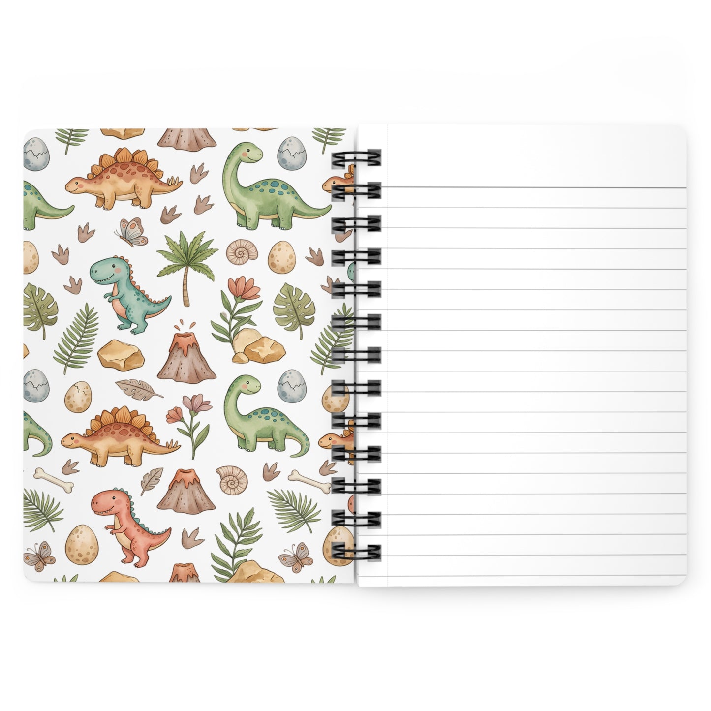 Personalized Dinosaur Spiral Journal – Cute Dino Kids Notebook