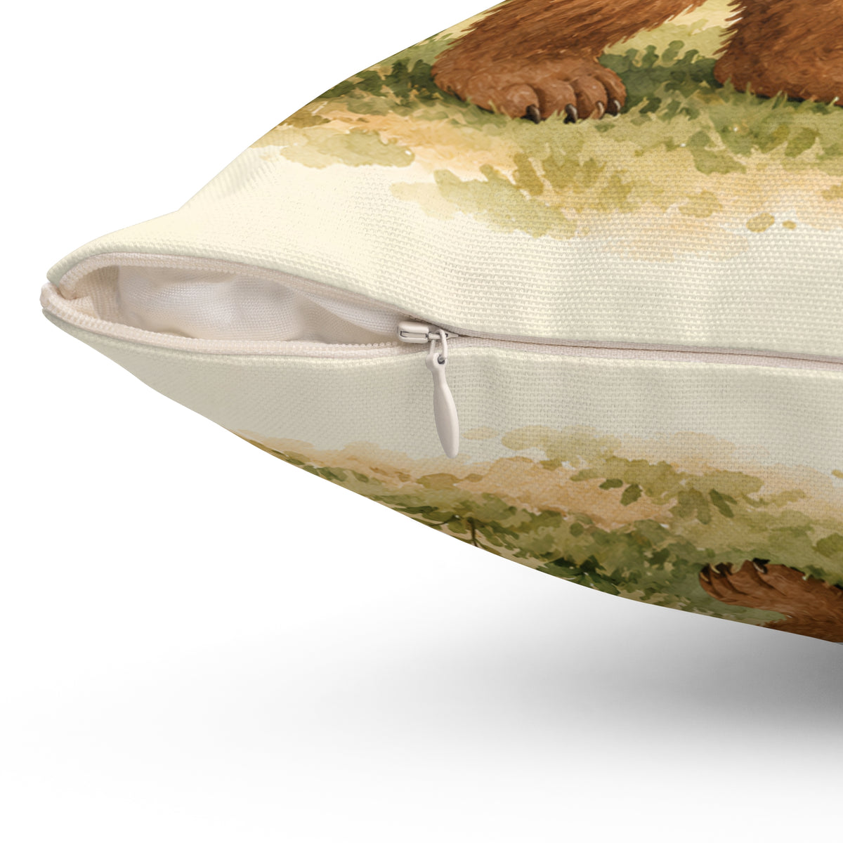 Camping Bear Decorative Pillow