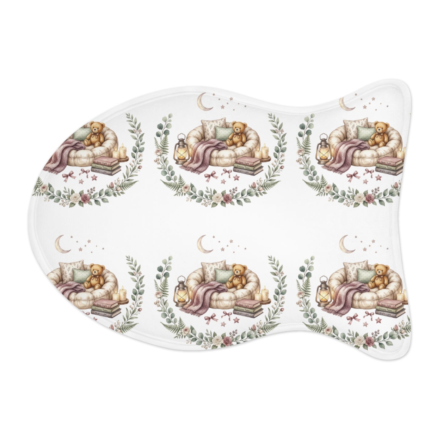 Watercolor Pet Feeding Mat — Cute Floral Placemat for Cats & Dogs